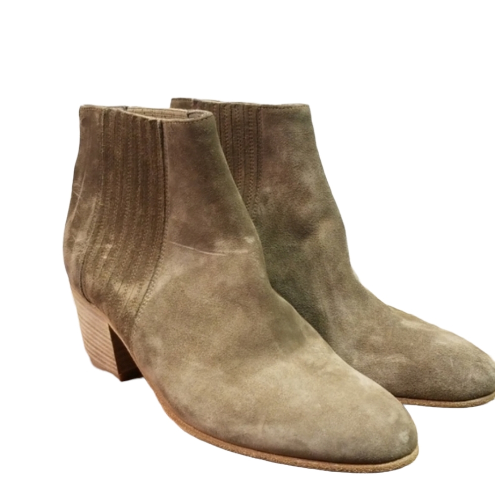 Vince. Haider Sport Suede Ankle Bootie Beige - Picture 1 of 8